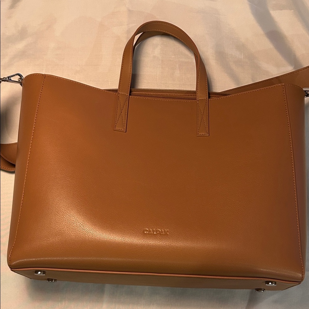Calpak Tan Leather Shoulder Bag
